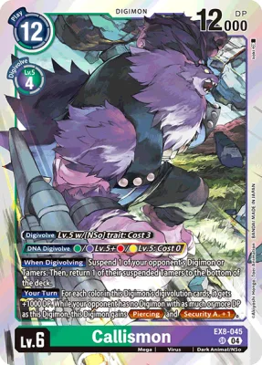 Callismon, Digimon card EX8-045