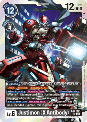 Justimon (X Antibody), Digimon card EX8-054