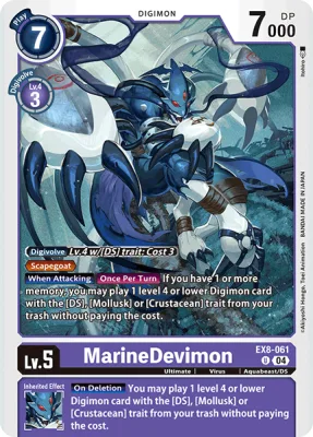 MarineDevimon, Digimon card EX8-061