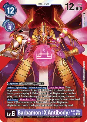 Barbamon (X Antibody), Digimon card EX8-063