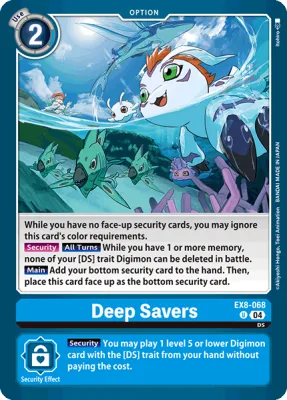 Deep Savers, Digimon card EX8-068