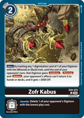 Zofr Kabus, Digimon card EX8-070