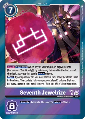 Seventh Jewelrize, Digimon card EX8-072