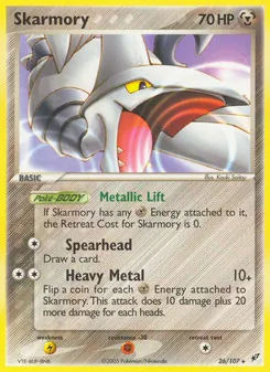 Skarmory — Deoxys #26, 2005. Illustrated by Kouki Saitou.