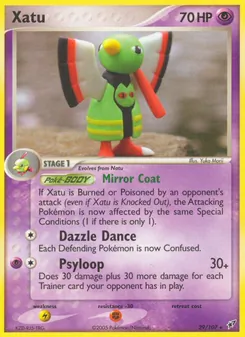 Xatu — Deoxys #29, 2005. Illustrated by Yuka Morii.
