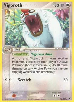 Vigoroth — Deoxys #50, 2005. Illustrated by Mitsuhiro Arita.