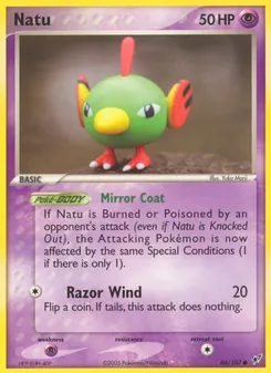Natu — Deoxys #66, 2005. Illustrated by Yuka Morii.