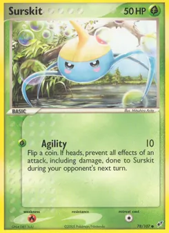 Surskit — Deoxys #78, 2005. Illustrated by Mitsuhiro Arita.