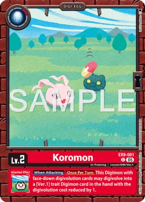 Koromon, Digimon card EX9-001