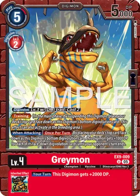 Greymon, Digimon card EX9-009