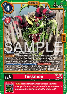 Tuskmon, Digimon card EX9-010