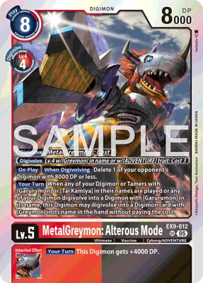 MetalGreymon: Alterous Mode, Digimon card EX9-012