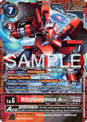 BlitzGreymon ACE, Digimon card EX9-013