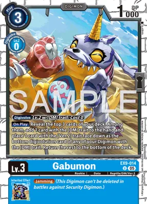 Gabumon, Digimon card EX9-014