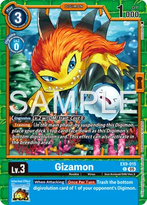 Gizamon, Digimon card EX9-015