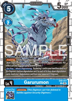 Garurumon, Digimon card EX9-017