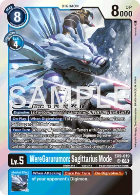 WereGarurumon: Sagittarius Mode, Digimon card EX9-019