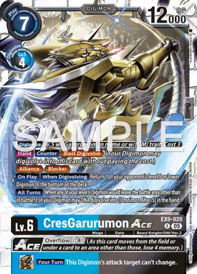 CresGarurumon ACE, Digimon card EX9-020