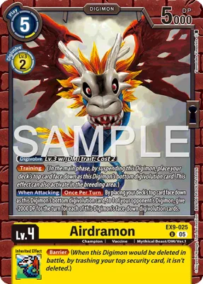 Airdramon, Digimon card EX9-025