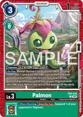 Palmon, Digimon card EX9-035