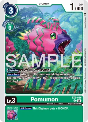 Pomumon, Digimon card EX9-036