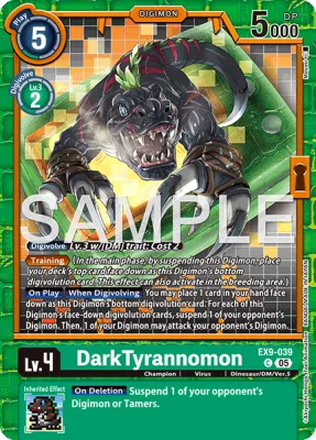DarkTyrannomon, Digimon card EX9-039
