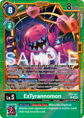 ExTyrannomon, Digimon card EX9-041