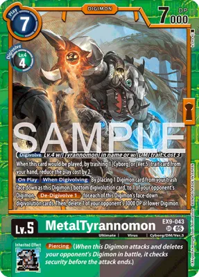MetalTyrannomon, Digimon card EX9-043