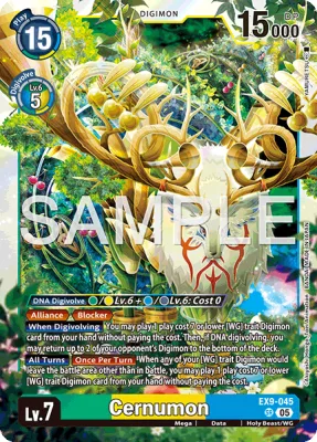 Cernumon, Digimon card EX9-045