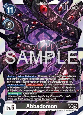 Abbadomon, Digimon card EX9-055