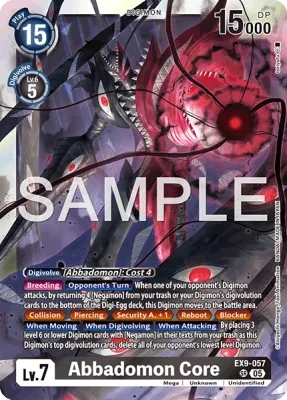 Abbadomon Core, Digimon card EX9-057