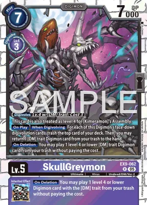 SkullGreymon, Digimon card EX9-062