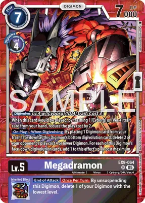 Megadramon, Digimon card EX9-064