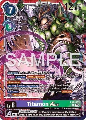 Titamon ACE, Digimon card EX9-065