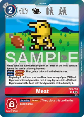 Meat, Digimon card EX9-070