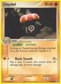 Claydol — Emerald #24, 2005. Illustrated by Yuka Morii.