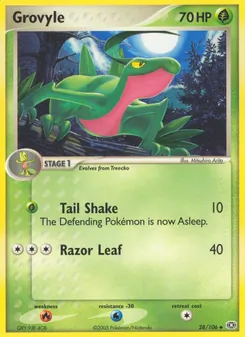 Grovyle — Emerald #28, 2005. Illustrated by Mitsuhiro Arita.