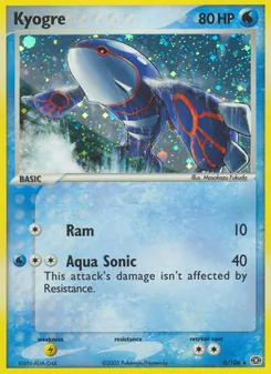 Kyogre — Emerald #6, 2005. Illustrated by Masakazu Fukuda.