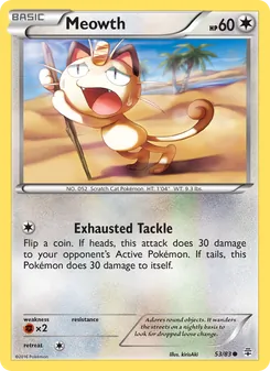 Meowth — Generations #53, 2016. Illustrated by kirisAki.