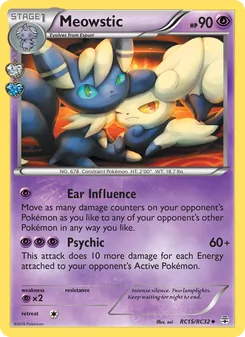 Meowstic — Generations #RC15, 2016. Illustrated by sui.