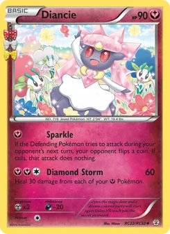 Diancie — Generations #RC22, 2016. Illustrated by Mizue.