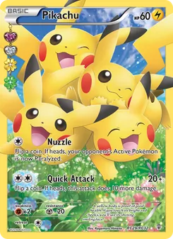Pikachu — Generations #RC29, 2016. Illustrated by Kagemaru Himeno.