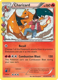 Charizard — Generations #RC5, 2016. Illustrated by Akira Komayama.