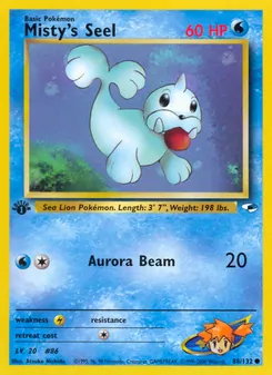Misty's Seel — Gym Heroes #88, 2000. Illustrated by Atsuko Nishida.