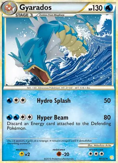 Gyarados — HeartGold SoulSilver #4, 2010. Illustrated by Mitsuhiro Arita.