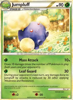 Jumpluff — HeartGold SoulSilver #6, 2010. Illustrated by sui.