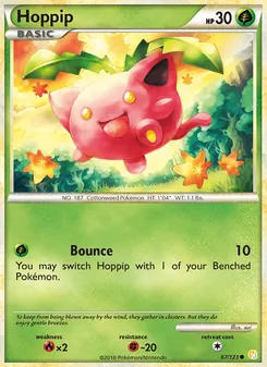 Hoppip — HeartGold SoulSilver #67, 2010. Illustrated by sui.