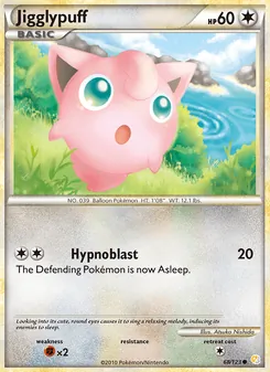 Jigglypuff — HeartGold SoulSilver #68, 2010. Illustrated by Atsuko Nishida.