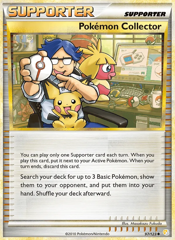 Pokémon Collector — HeartGold SoulSilver #97, 2010. Illustrated by Masakazu Fukuda.