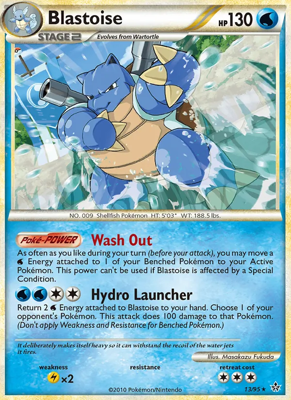 Blastoise — Unleashed #13, 2010. Illustrated by Masakazu Fukuda.